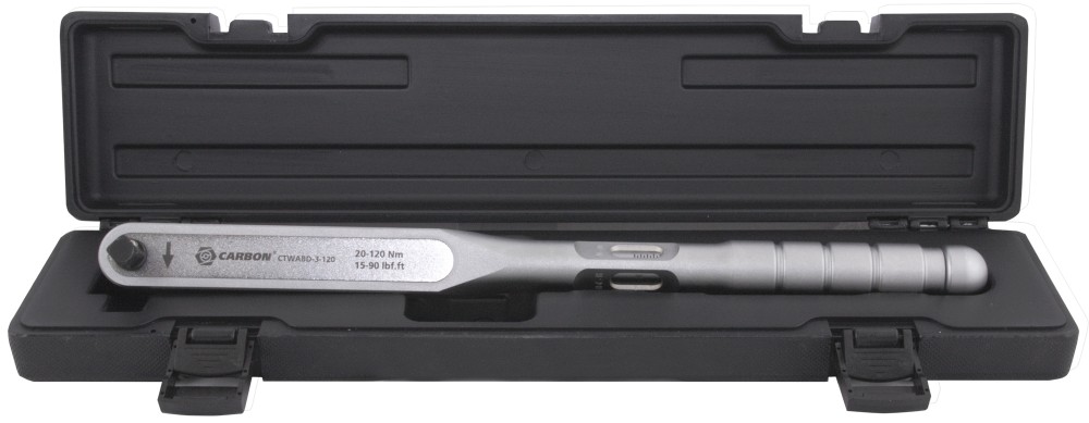 Carbon CTWABD-3-120 Ключ динамометрический алюминиевый со сквозным приводом, 1/2"DR, 20-120 Нм, погрешность пр.+/-3% CTWABD-3-120