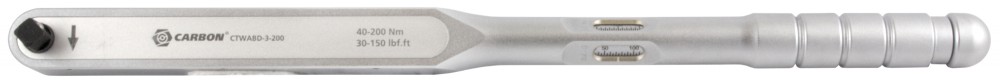 Carbon CTWABD-3-200 Ключ динамометрический алюминиевый со сквозным приводом, 1/2"DR, 40-200 Нм, погрешность пр.+/-3% CTWABD-3-200