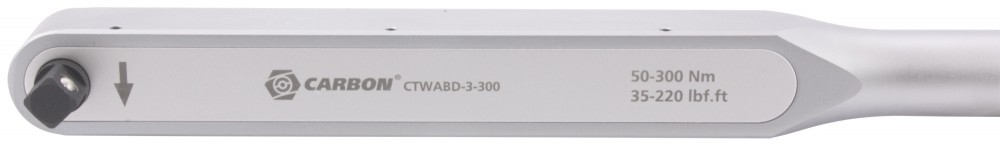 Carbon CTWABD-3-300 Ключ динамометрический алюминиевый со сквозным приводом, 1/2"DR, 50-300 Нм, погрешность пр.+/-3% CTWABD-3-300