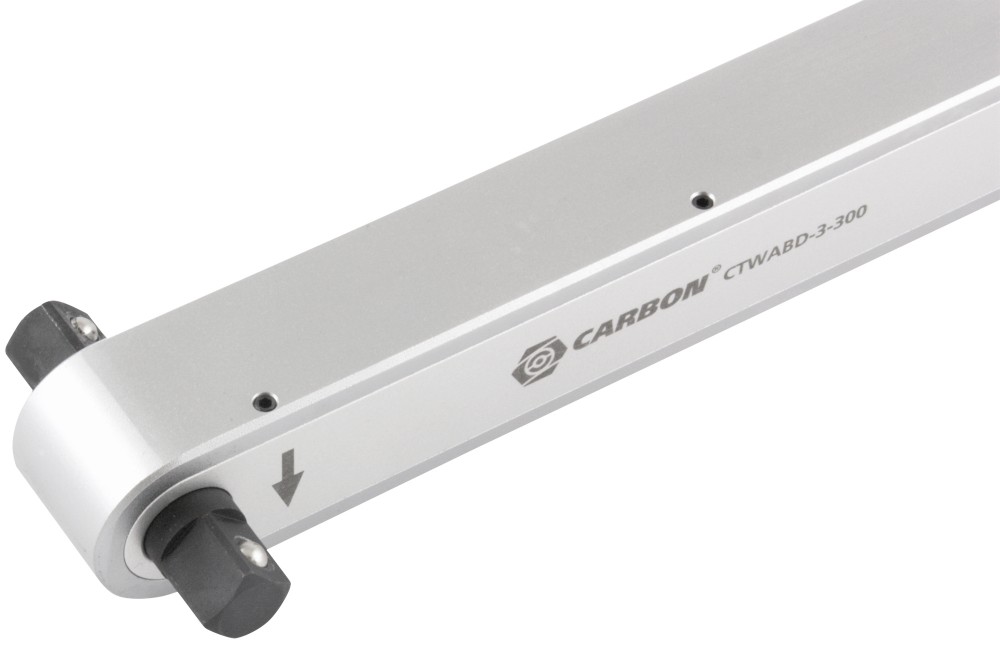 Carbon CTWABD-3-300 Ключ динамометрический алюминиевый со сквозным приводом, 1/2"DR, 50-300 Нм, погрешность пр.+/-3% CTWABD-3-300