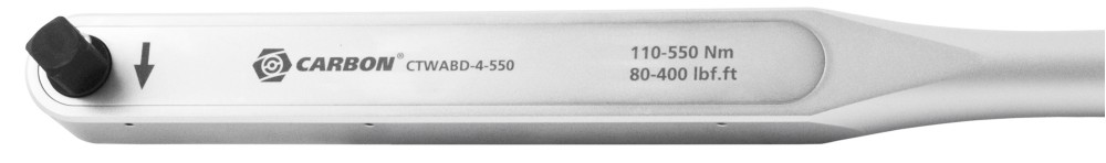 Carbon CTWABD-4-550 Ключ динамометрический алюминиевый со сквозным приводом, 3/4"DR, 110-550 Нм, погрешность пр.+/-3% CTWABD-4-550