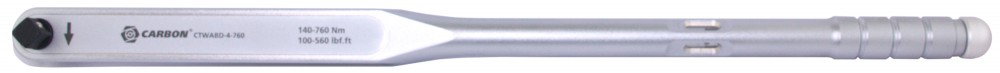 Carbon CTWABD-4-760 Ключ динамометрический алюминиевый со сквозным приводом, 3/4"DR, 140-760 Нм, погрешность пр.+/-3% CTWABD-4-760