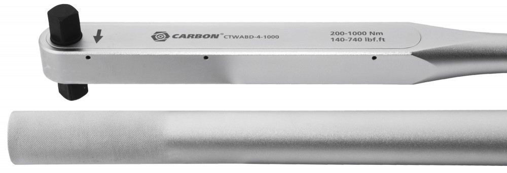 Carbon CTWABD-4-1000 Ключ динамометрический алюминиевый со сквозным приводом, 3/4"DR, 200-1000 Нм, погрешность пр.+/-3% CTWABD-4-1000