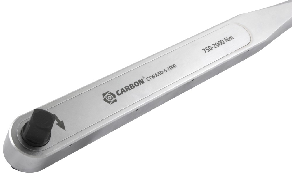 Carbon CTWABD-5-2000 Ключ динамометрический алюминиевый со сквозным приводом, 1"DR, 750-2000 Нм, погрешность пр.+/-3% CTWABD-5-2000
