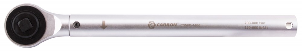 Carbon CTWBD-4-800 Ключ динамометрический переломного типа со сквозным приводом, 3/4"DR, 200-800 Нм, погрешность пр.+/-4% CTWBD-4-800