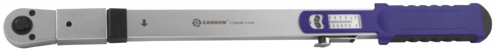 Carbon CTWSBP-3-350 Ключ динамометрический беспружинный со сквозным приводом, 1/2"DR, 70-350 Нм, погрешность пр.+/-4% CTWSBP-3-350