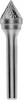Carbon CRUBSJ06100856-2 Борфреза твердосплавная коническая 60°, тип J, 10 мм, двойная насечка, хвостовик 6 мм, в боксе CRUBSJ06100856-2