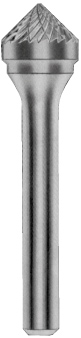 Carbon CRUBSK06060350-2 Борфреза твердосплавная коническая 90°, тип K, 6 мм, двойная насечка, хвостовик 6 мм, в боксе CRUBSK06060350-2