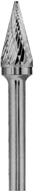 Carbon CRUBSM06061863-2 Борфреза твердосплавная коническая, тип M, 6 мм, двойная насечка, хвостовик 6 мм, в боксе CRUBSM06061863-2