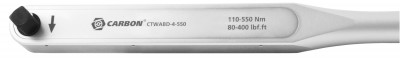 Carbon CTWABD-4-550 Ключ динамометрический алюминиевый со сквозным приводом, 3/4"DR, 110-550 Нм, погрешность пр.+/-3% CTWABD-4-550